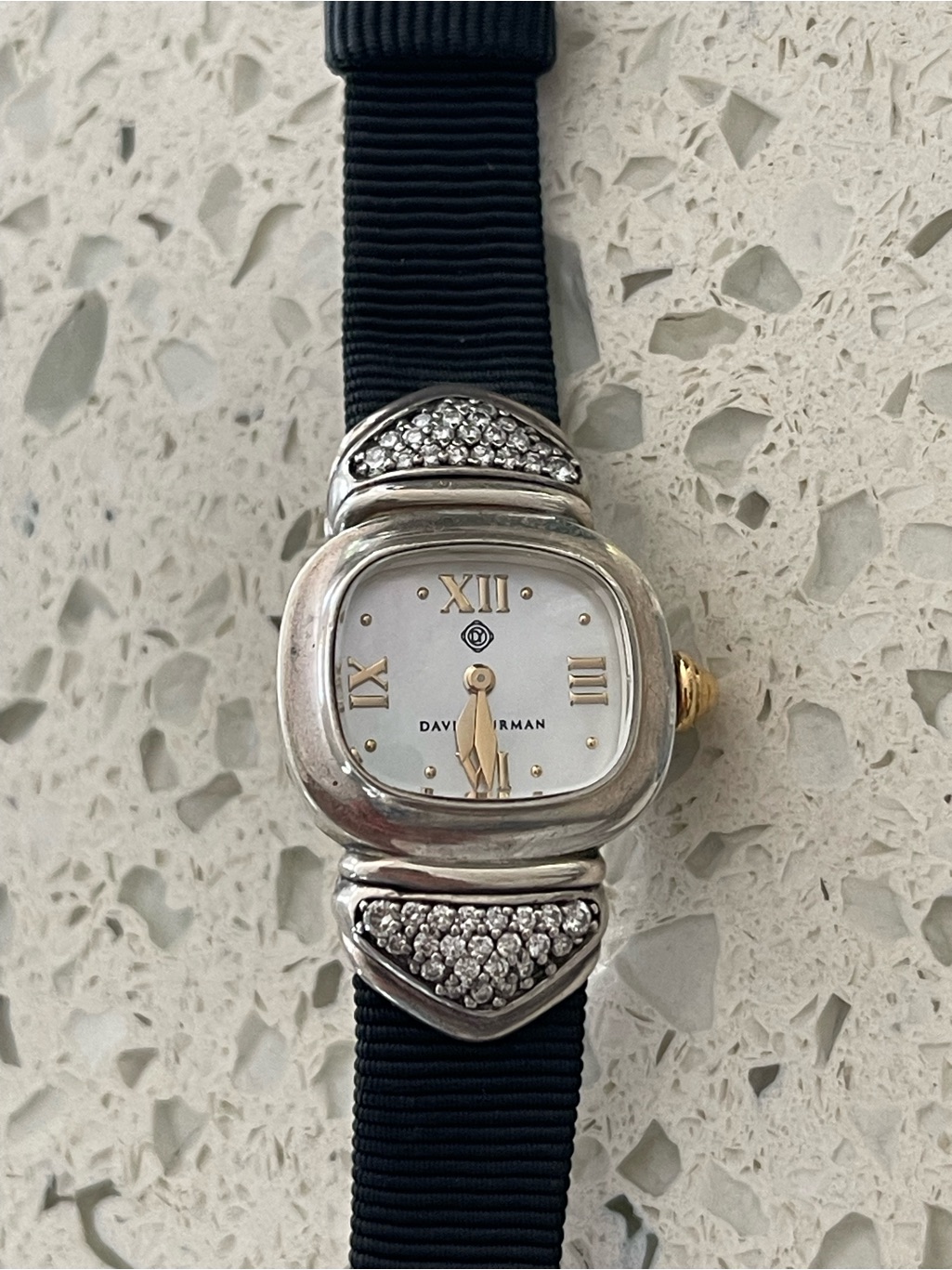 David Yurman Thoroughbred Swiss Quartz Sterling & Diamond Women’s Dress Watch
